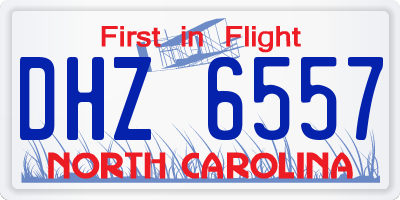 NC license plate DHZ6557