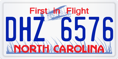 NC license plate DHZ6576