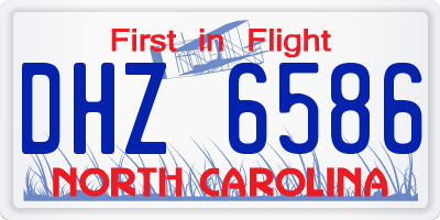 NC license plate DHZ6586