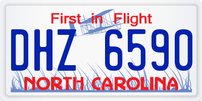 NC license plate DHZ6590