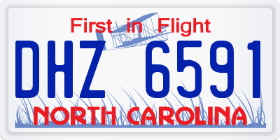 NC license plate DHZ6591