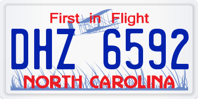 NC license plate DHZ6592