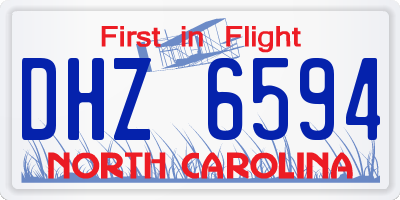 NC license plate DHZ6594