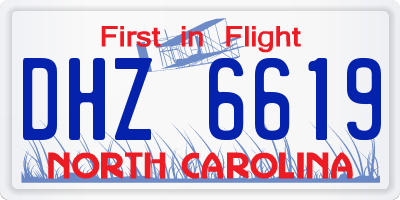 NC license plate DHZ6619