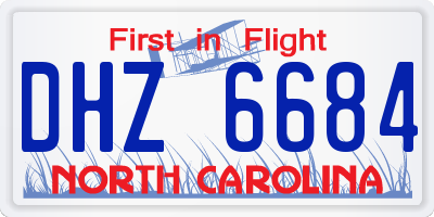 NC license plate DHZ6684