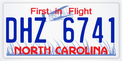 NC license plate DHZ6741