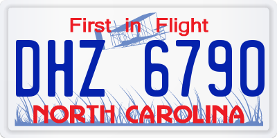 NC license plate DHZ6790