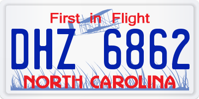 NC license plate DHZ6862