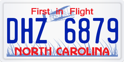 NC license plate DHZ6879