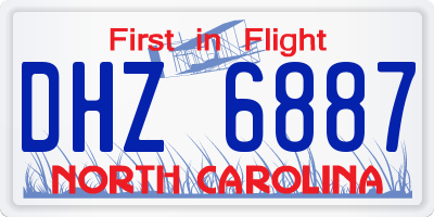 NC license plate DHZ6887