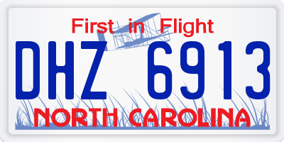 NC license plate DHZ6913
