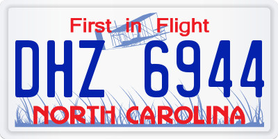 NC license plate DHZ6944