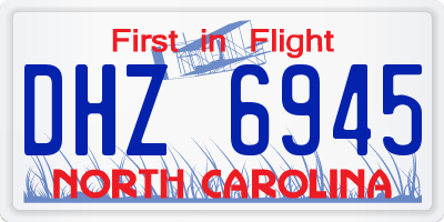 NC license plate DHZ6945