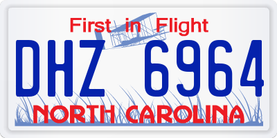 NC license plate DHZ6964