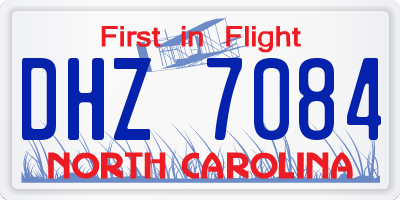 NC license plate DHZ7084