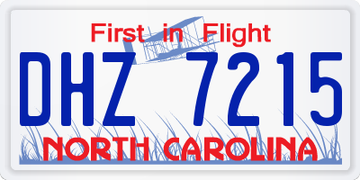NC license plate DHZ7215