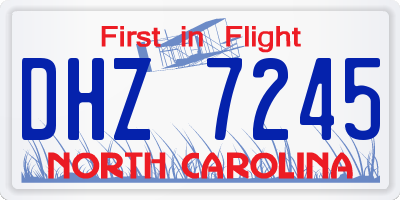 NC license plate DHZ7245