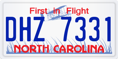 NC license plate DHZ7331