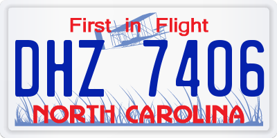 NC license plate DHZ7406