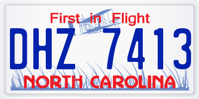 NC license plate DHZ7413