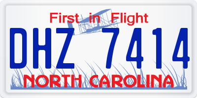 NC license plate DHZ7414