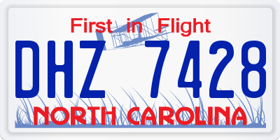 NC license plate DHZ7428