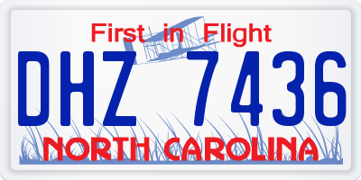NC license plate DHZ7436