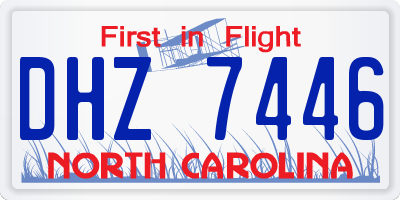 NC license plate DHZ7446