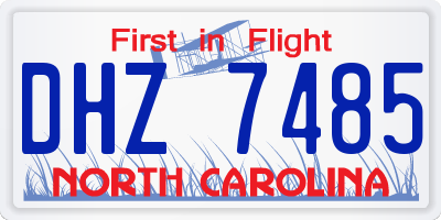 NC license plate DHZ7485