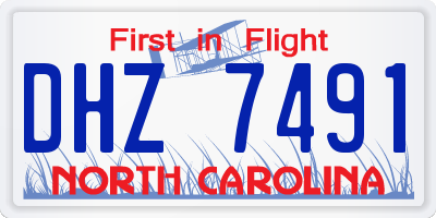 NC license plate DHZ7491