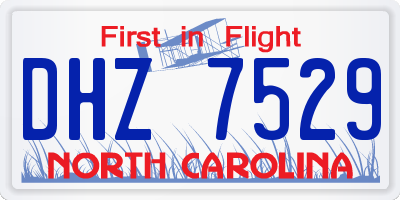NC license plate DHZ7529