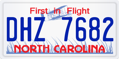 NC license plate DHZ7682