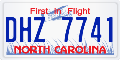 NC license plate DHZ7741