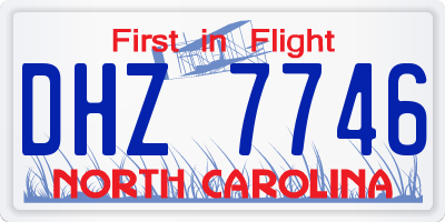 NC license plate DHZ7746
