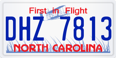 NC license plate DHZ7813