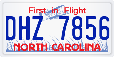 NC license plate DHZ7856