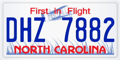 NC license plate DHZ7882