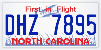 NC license plate DHZ7895