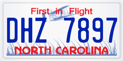 NC license plate DHZ7897
