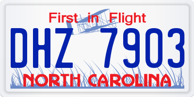NC license plate DHZ7903