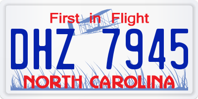 NC license plate DHZ7945