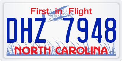 NC license plate DHZ7948