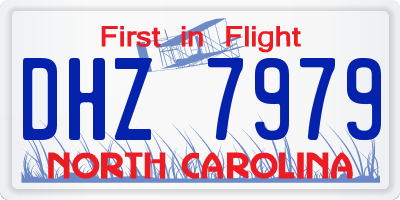 NC license plate DHZ7979