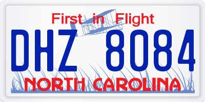 NC license plate DHZ8084