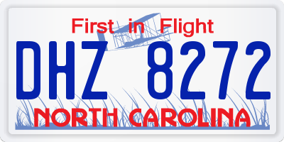 NC license plate DHZ8272