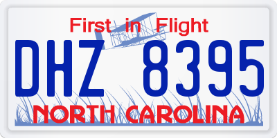 NC license plate DHZ8395
