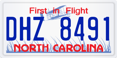 NC license plate DHZ8491