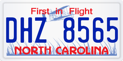 NC license plate DHZ8565
