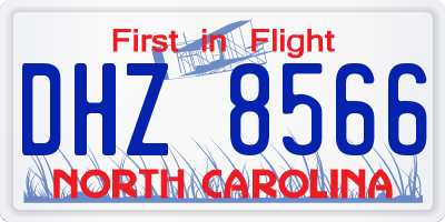 NC license plate DHZ8566