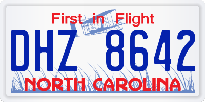 NC license plate DHZ8642